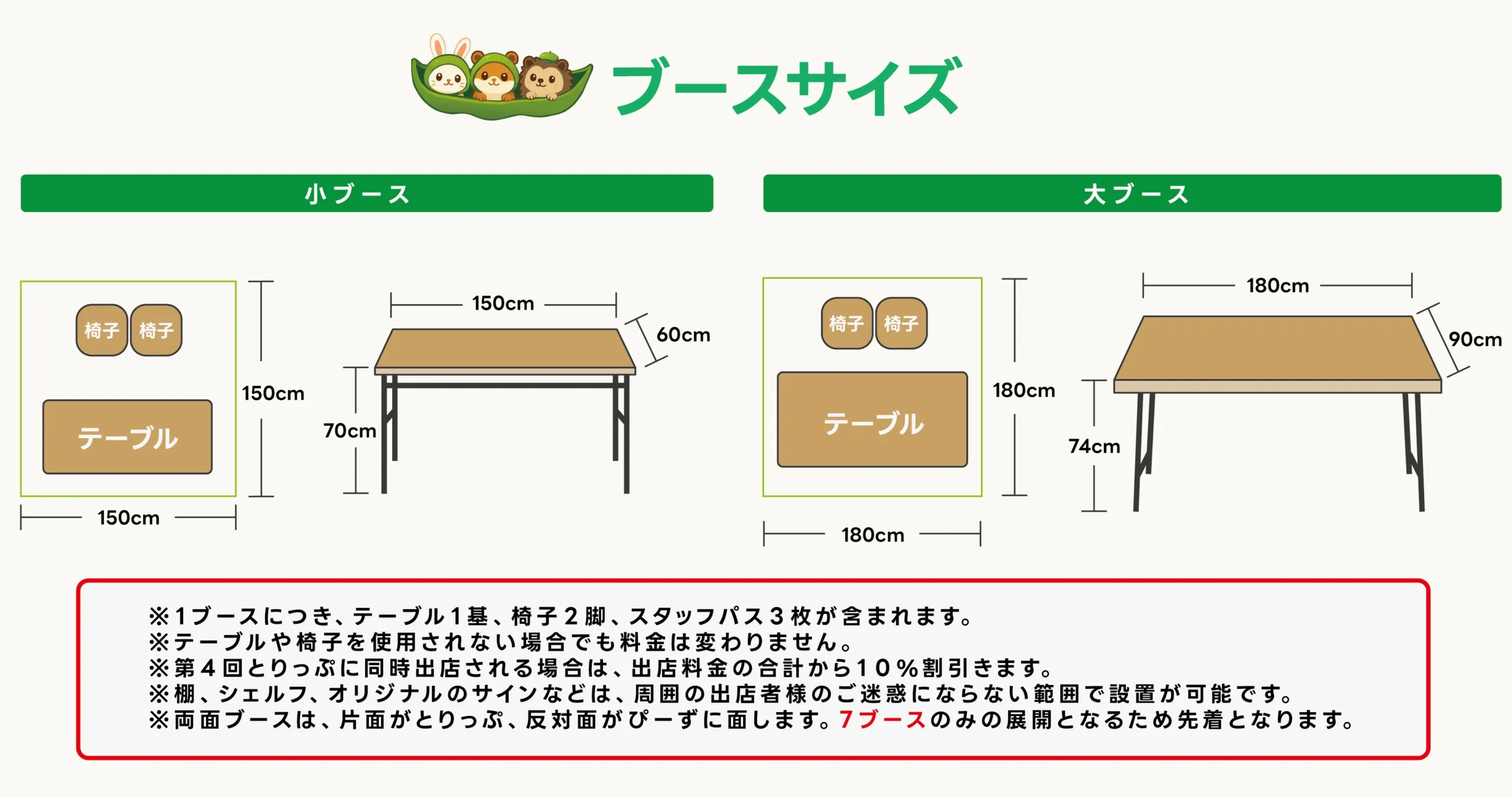 ブースサイズ１